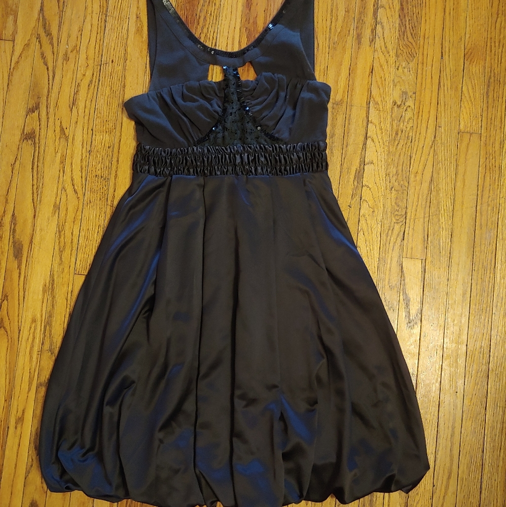 MORGAN DE TOI Y2K black bubble prom dress sz 38